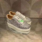 Rhinestone Rivets Studded Sneakers