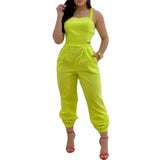 Overall Back Tied Romper