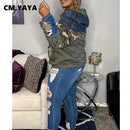 Camouflage Safari Puff  Sweater Hoodie