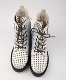 Polka Dot Fashion Square Heel Leather Boots