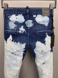 Ripped Faded Style Jeans