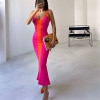 Front Stripe V Neck Dress
