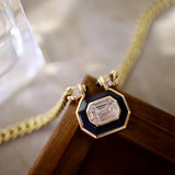 Diamonds Onyx Cuban Necklaces