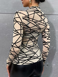 Striped Lines Long Sleeve Top