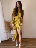 Crop Asymmetrical Split Dress