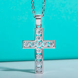 Moissanite Diamond Cross Necklace