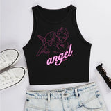 Round Neck Angel Tank Top