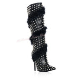 Crystal Wrapped Knee High Boots