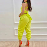 Overall Back Tied Romper