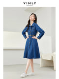 RetroButton Up Belt Jean Dress