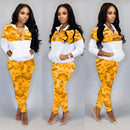 Thick Camo Zipper Sweat Suit