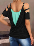 Open Back Short Sleeve Top