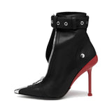 Belt Buckle Front ZipperHigh Heels