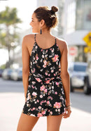 Loose Floral Beach Romper Shorts