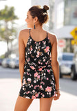 Loose Floral Beach Romper Shorts