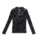 Fashion Lace Button Top