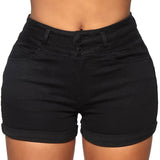 Double Button Jeans Shorts