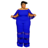 Plus Size Elegant Mesh Romper
