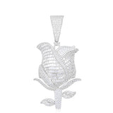 Moissanite Rose Flower Necklace