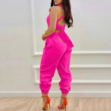Overall Back Tied Romper