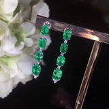 Natural Emerald Earrings Drop Earrings