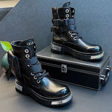 Side Pocket Buckle Boots