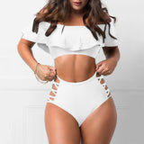 Ruffled Off Shoulder Bikini