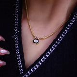 Diamonds Onyx Cuban Necklaces