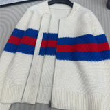 Knit Jacket Round Neck zipper Cardigan