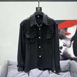 Splice Contrast  Dress Shirt