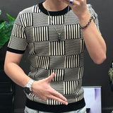 Contrasting Stripes Pattern Shirt Top