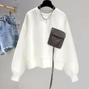 Pocket O-Neck Sweatshirt