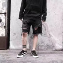 Ripped  Loose Fit Jean Shorts