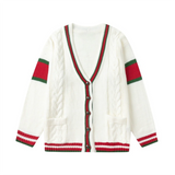 Warm Jacket V-neck Slim-Fit Cardigan