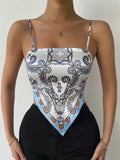 Back Tie  Paisley Tank Top