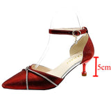 Crystal Cross-tied Heels