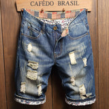 Ripped Patch Vintage Jean Shorts