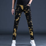 Black And Gold Jeans