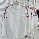 Shoulder Striped Dress Shirt