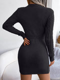 Cut Out Knitted Sweater Dress