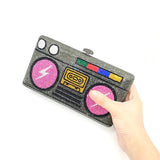 Boom Box crystal clutch