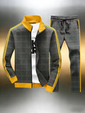 Plaid Stripe Tracksuit