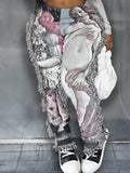 Plus Size Art Design Jeans