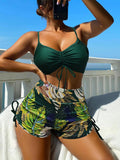 Tie Dye Drawstring Shorts Bikini