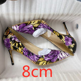 Pointed Flowers Heels