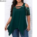 Plus SizeSoft Sequin Blouse Top