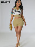 Lady Face print Short Set