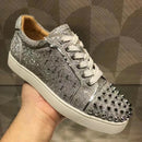 Rhinestone Rivets Studded Sneakers