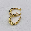 Gold Twisted Earrings