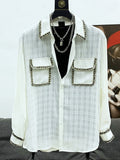 Trendy Splice Thin Dress Shirt